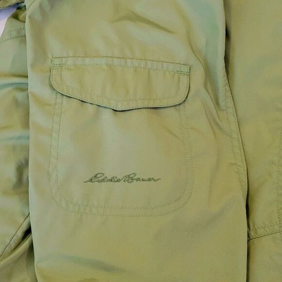 Eddie Bauer Green Hooded Zip Lightweight Jacket Size XL - Picture 6 of 10